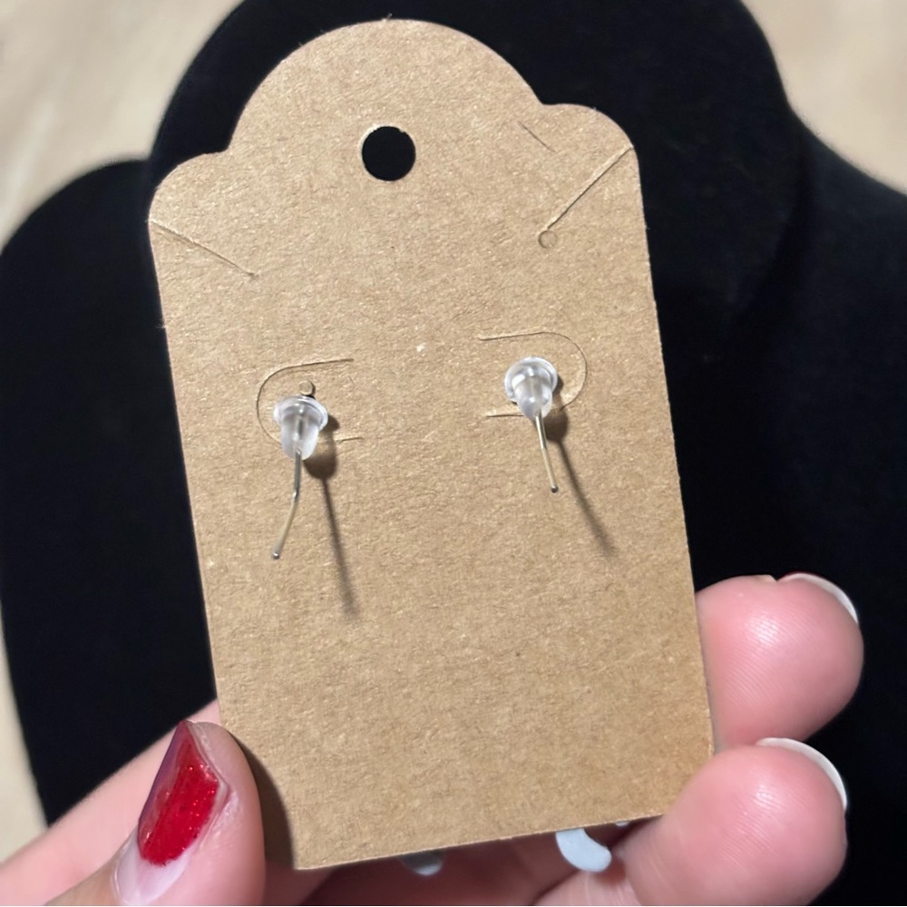 Cute Resin Grey Tabby Cat Dangle Tail, Hook Earrings - Super Cute Kitty Earring - Picture 6 of 7